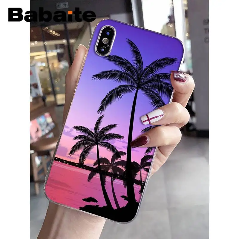 Babaite пальмовые деревья закат природа Coque Оболочка Чехол для телефона для iPhone 8 7 6 6S Plus X XS MAX 5 5S SE XR 11 11pro 11promax