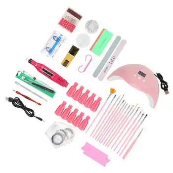 

Nail Art Tool Set 54W LED Nail Dryer Manicure Nail Drill Pen Soak Off Clip Polishing Nail File Kit