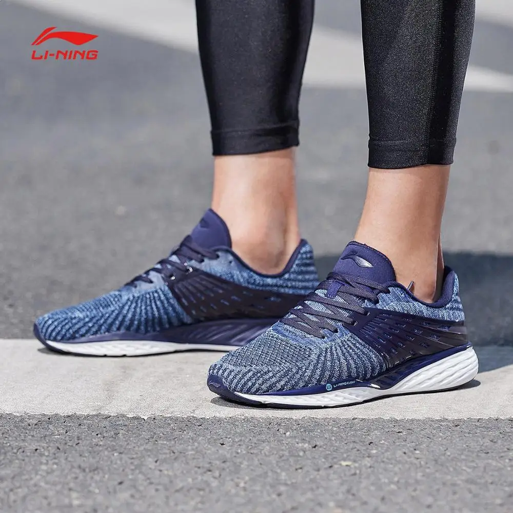 Мужская беговая Обувь Li-Ning LN CLOUD дышащие спортивные кроссовки из монопряжи с