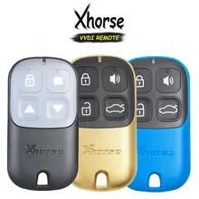 Keyecu Xhorse (Engels Versie) multicolor 4 Button Universele Afstandsbediening Sleutelhanger Voor Vvdi Key Tool VVDI2 Geel/Blu/Zwart