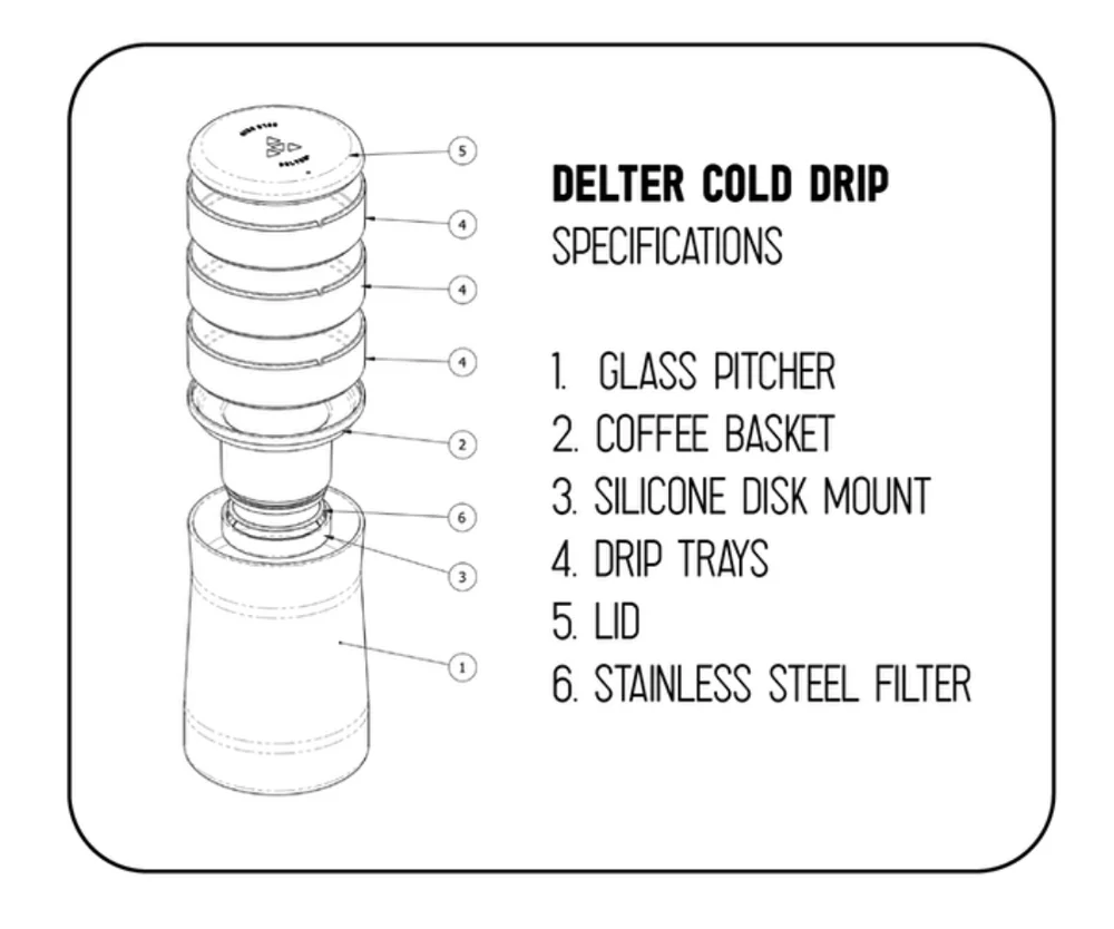 Delter Cold Drip Brewer Coffee Maker 