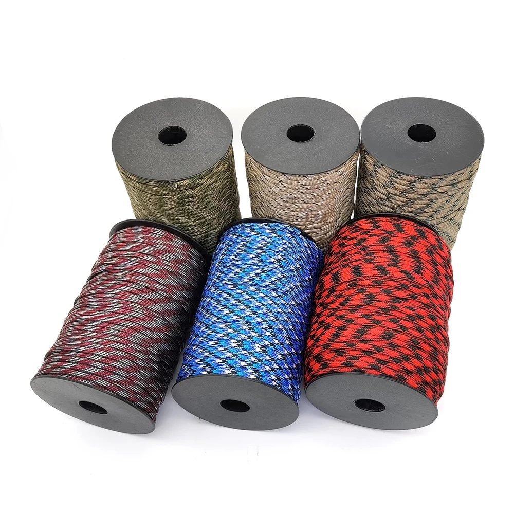 7-Core 550 Paracord 100meters 4mm Parachute Cord Outdoor Camping survival Rope kit Umbrella Tent Lanyard Strap | Спорт и развлечения