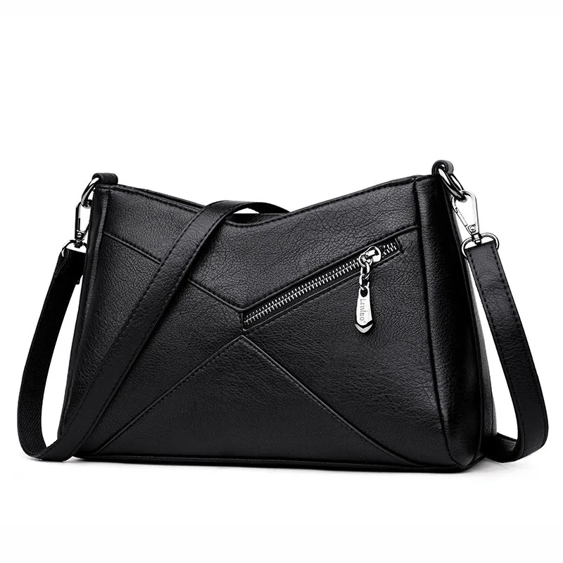 

High Quality Genuine Leather Women's Handbags Fashion Women Patchwork Leather Bags Women Messenger Bags Ladies Shoulder Bag