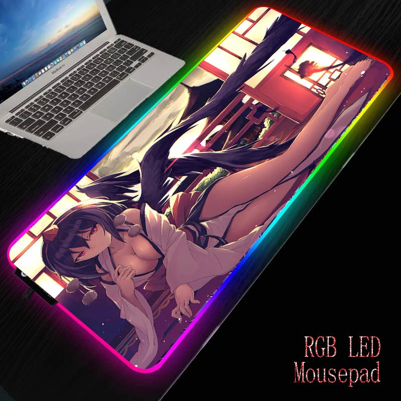 Xgz Anime Big Breast Girl Rgb Mouse Pad Computer Led Gaming Mouse Pad Gamer Large Mause Pad Usb For Keyboard Mice Pc Desk Mat Mouse Pads Aliexpress