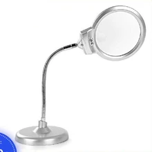 Bijia desktop lupa com lâmpada led 10 vezes idosos crianças estudantes leitura relógios de inspeção