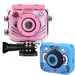 Caméra vidéo et Photo étanche pour enfants, Mini appareil Photo de Projection 1080P, écran 2.0 pouces, appareil numérique pour enfants, cadeau d'anniversaire 