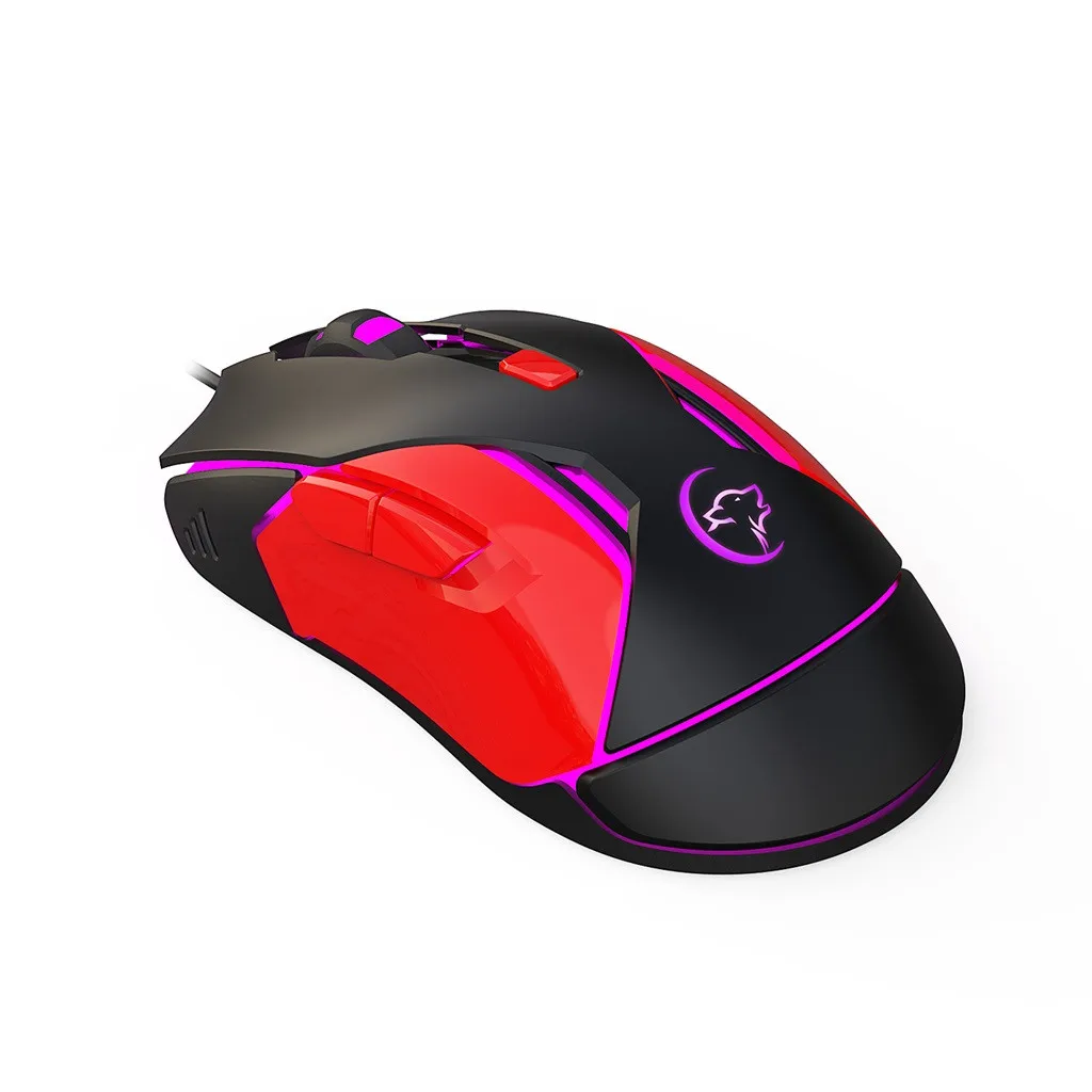 Проводной светодиодный светильник 2400 dpi оптическая Usb эргономичная Студенческая игровая мышь металлическая пластина для ноутбука мыши ПК игры