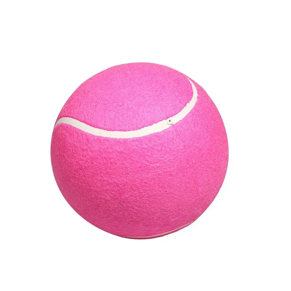8 дюймов 9,5 дюймов надувной Теннисный мяч большой подписи Теннисный розовый красный Детский фланелевый Теннисный мяч - Цвет: Светло-желтый