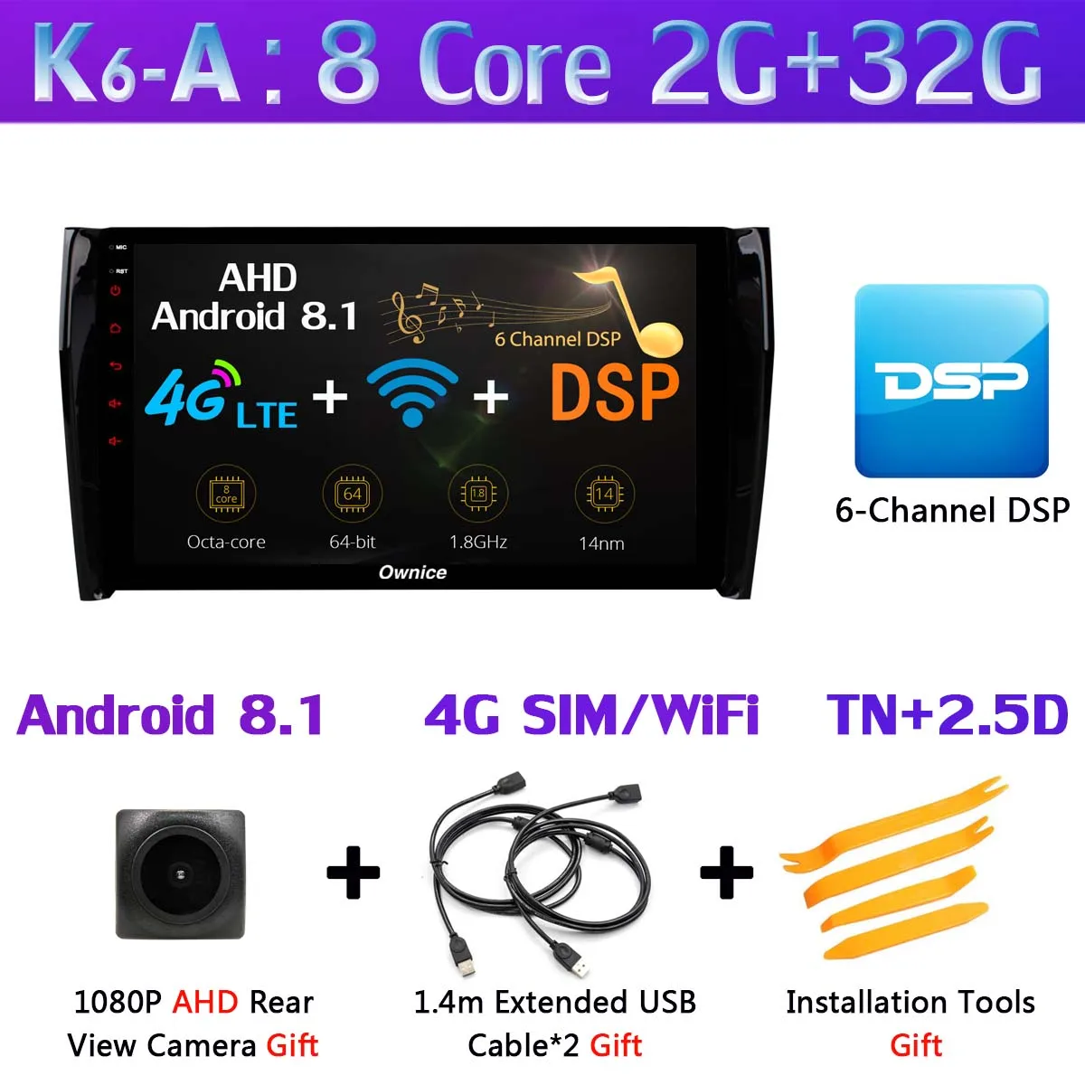 360 ° панорамный 4* камера 4G LTE Android 9,0 4+ 64G Автомобильный плеер для Skoda Kodiaq gps Радио DSP CarPlay - Цвет: K6-A