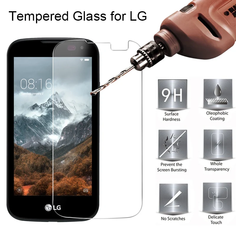 

Toughed 9H HD Protective Glass for LG K8 K7 K5 K4 K3 Screen Protector on LG K11 Tempered Glass