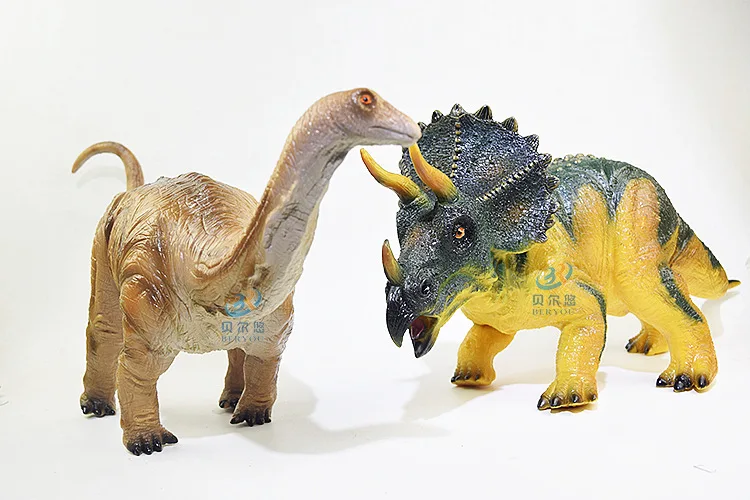 Модель Юрского периода Динозавр игрушка ультра большой мягкий Silcone T-Rex Трицератопс динозавр модель игрушка детский подарок
