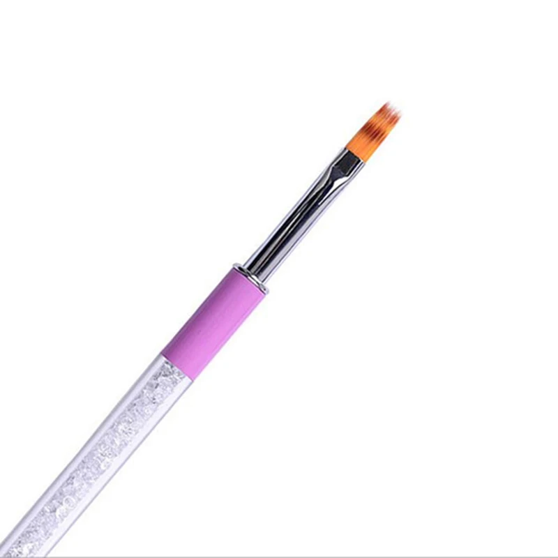 1pc Nail Art Painting Drawing Pen Brush Rhinestone Handle Smudge Gradient Nail Art Pen Perfect for Acrylic and UV Gel Nail Art
