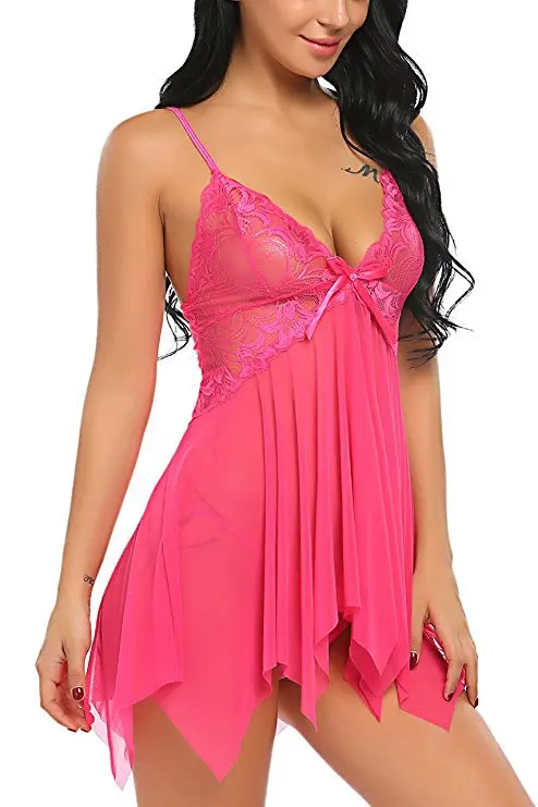 Модное женское сексуальное нижнее белье Babydoll, трико, кружевная ночная рубашка, одежда для сна