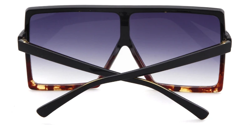 Ретро квадратные негабаритные солнцезащитные очки, черный толстый Топ, прозрачная оправа, солнечные щитки, очки, роскошные классические очки, градиентные UV400