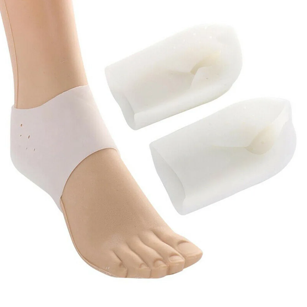 1 Pair Invisible Heightening Breathable Increased Lining Soft Unisex Pain Relief Heel Insole Silicone Pads Solid Anti Slip