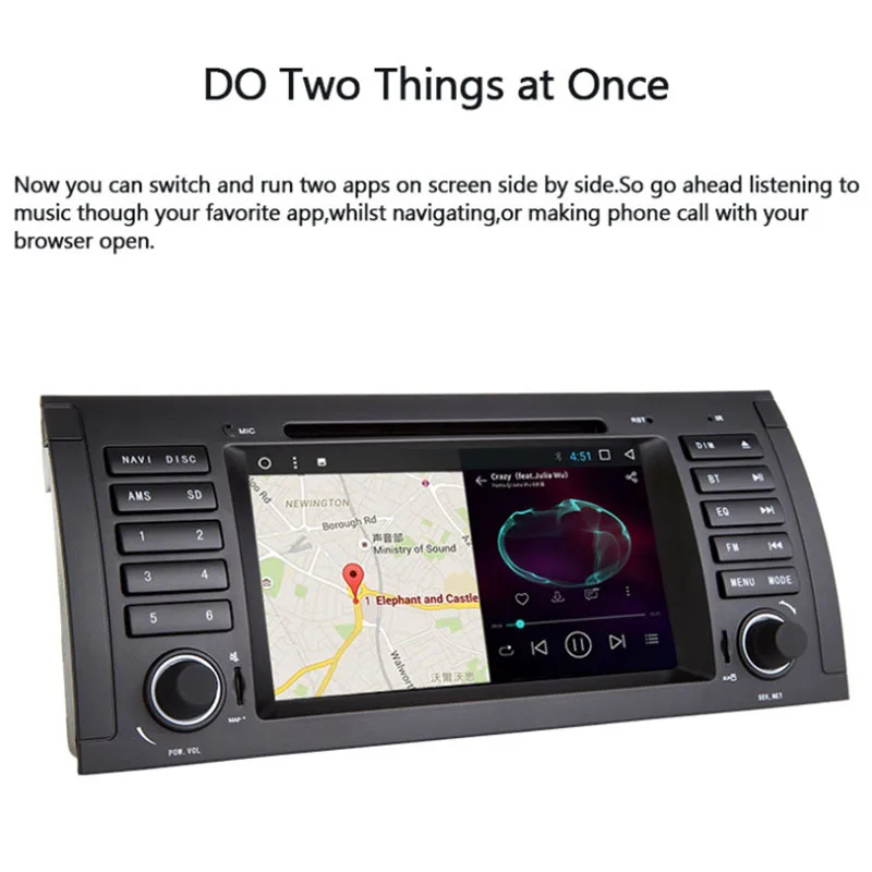 1 Din Android 8,1 автомобильный dvd-плеер для X5 E53 E39 gps стерео аудио навигация Мультимедиа экран головное устройство DVD Automotivo 2 GB