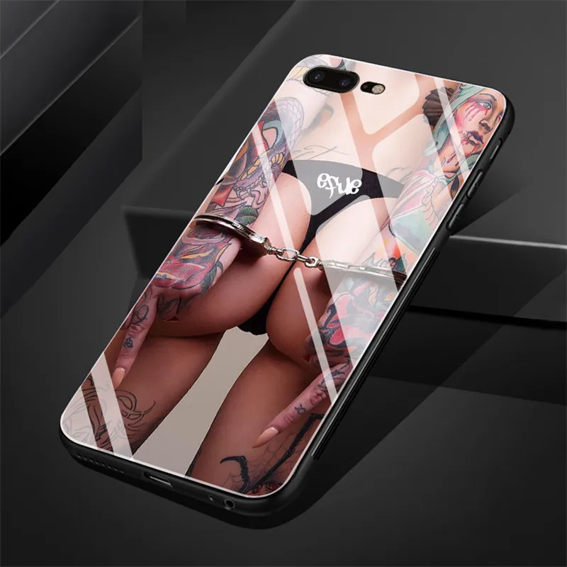 Закаленное стекло чехлы для телефонов iPhone X XR XS Max 7 8 6 6s plus 11 11pro 11proMax 5 5S SE сексуальные обои задняя крышка чехлы для телефонов