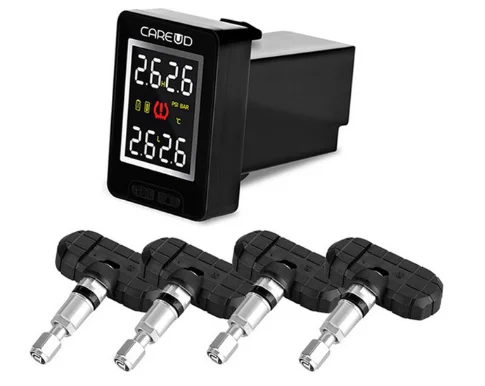 B U912 TPMS Авто беспроводная система контроля давления в шинах с 4 датчиками ЖК-дисплей Встроенный монитор для Toyota - Цвет: B