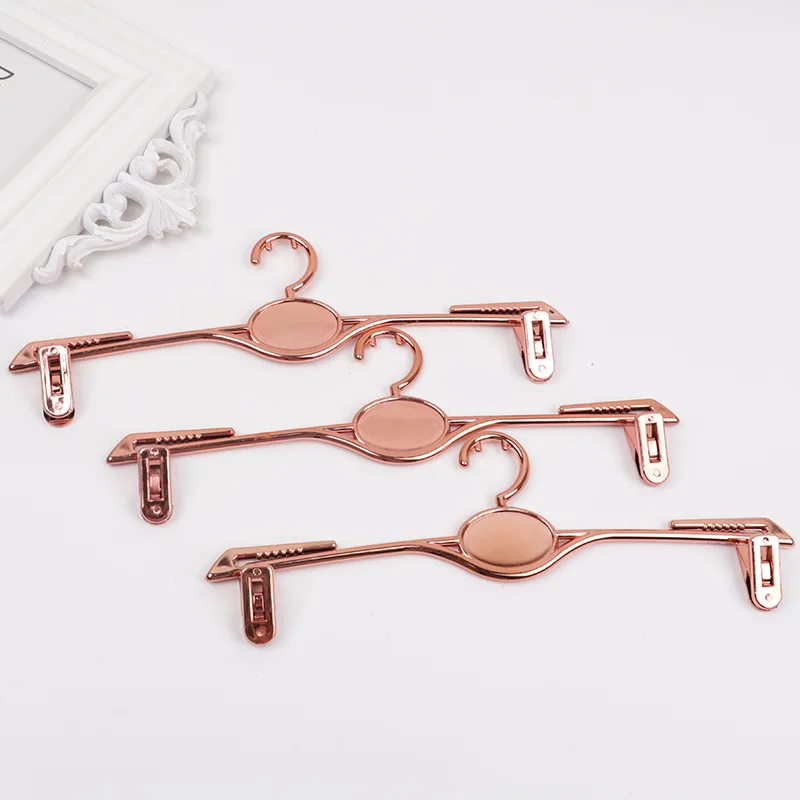 Rose Golden Plastic Bikini Hanger, Underwear Brassiere, Bra Pants Lingerie Hanger, Intimates Apparel, Space Saving, 20Pcs, Lot