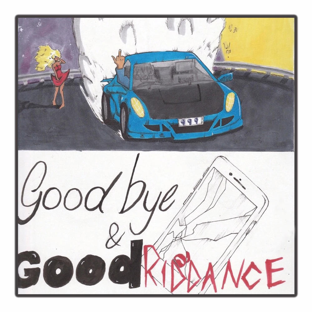 2018 Juice WRLD Goodbye &amp Good Riddance Hip Hop Music Art Silk Poster Home Decor12x12in Livingroom Wall Decration Gift 24x24 | Дом и сад