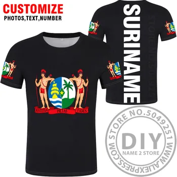 

SURINAME t shirt diy free custom name number sr t-shirt nation flag dutch sranan sarnam sur country print photo text red clothes