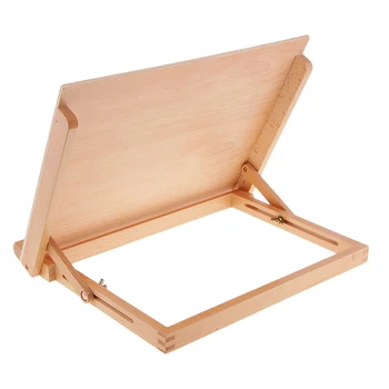 

PREMIUM ART & CRAFT WORKSTATION TABLE WOODEN ARTIST DESK EASEL DRAWING BOARD