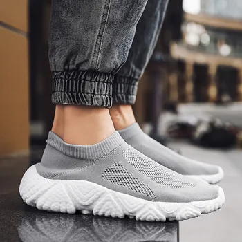 

2020 New Summer Sneakers Men Casual Shoes Trainers Light Running Sport Shoes Sneakers Slip On Mesh tennis basket chaussure homme