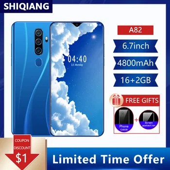 

SOYES A82 6.7inch Mobile Phone Android 2GB 16GB ROM Smartphone Waterproof 4800mAh Cellphones Face ID unlock Global Version Phone