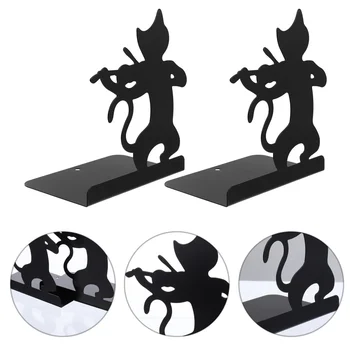 

1 Pair Cat Shape Book Holder Creative Bookend Book Organizer for Home Office