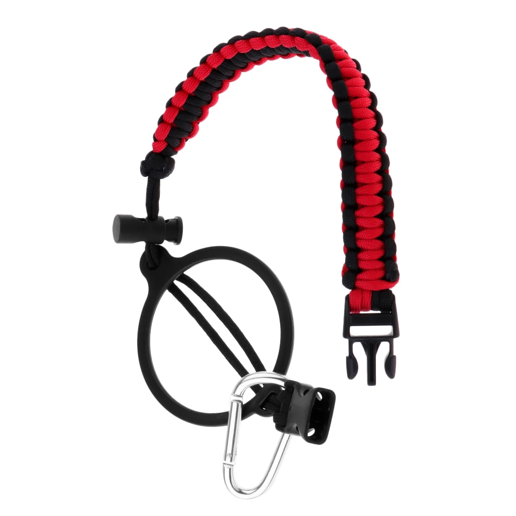 Outdoor Cycling Bike Bicycle Water Bottle Handle Cup Carrier Survival Strap Cord with Safety Ring and Carabiner