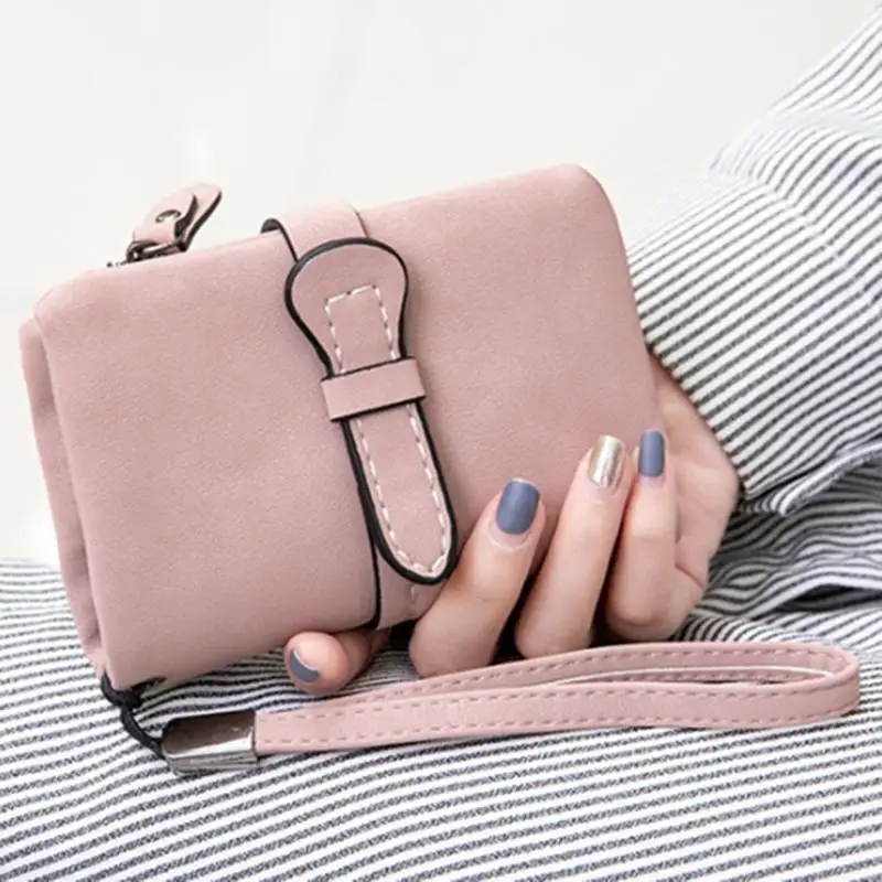 Wristband Short Wallet Student Clutch Large-Capacity Multi-Function Multi-Card Coin Purse Cute Female Folding Small Wallet Femal