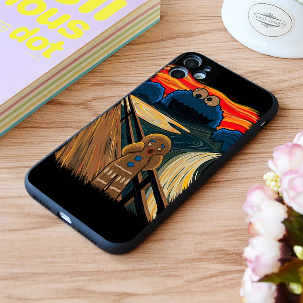 

For iPhone Funny Biscuit Print Soft Matt Apple iPhone Case For 6 7 8 11 12 Plus Pro X XR XS MAX SE