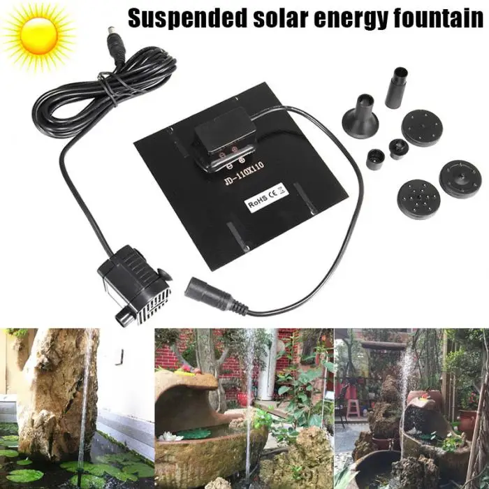 Solar Panel Powered Mini Fountain Water Pump Garden Pool Pond Aquarium Fountain JS22