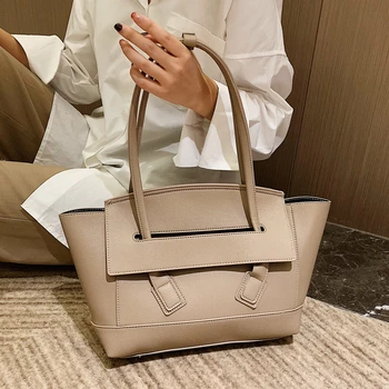 

Burminsa European Style Vintage Underarm Women Shoulder Bags Large Capacity Trapeze Design Ladies Handbags PU Leather Tote Bags