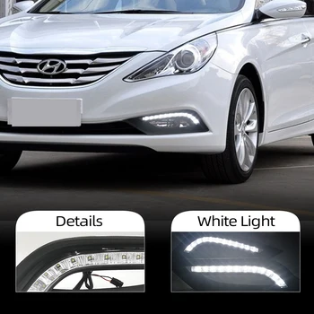 

CSCSNL 2Pcs 12v Car LED DRL for Hyundai I45 Sonata 2011 2012 2013 2014 Daytime Running Lights Driving Sonata 8 Fog Lamp