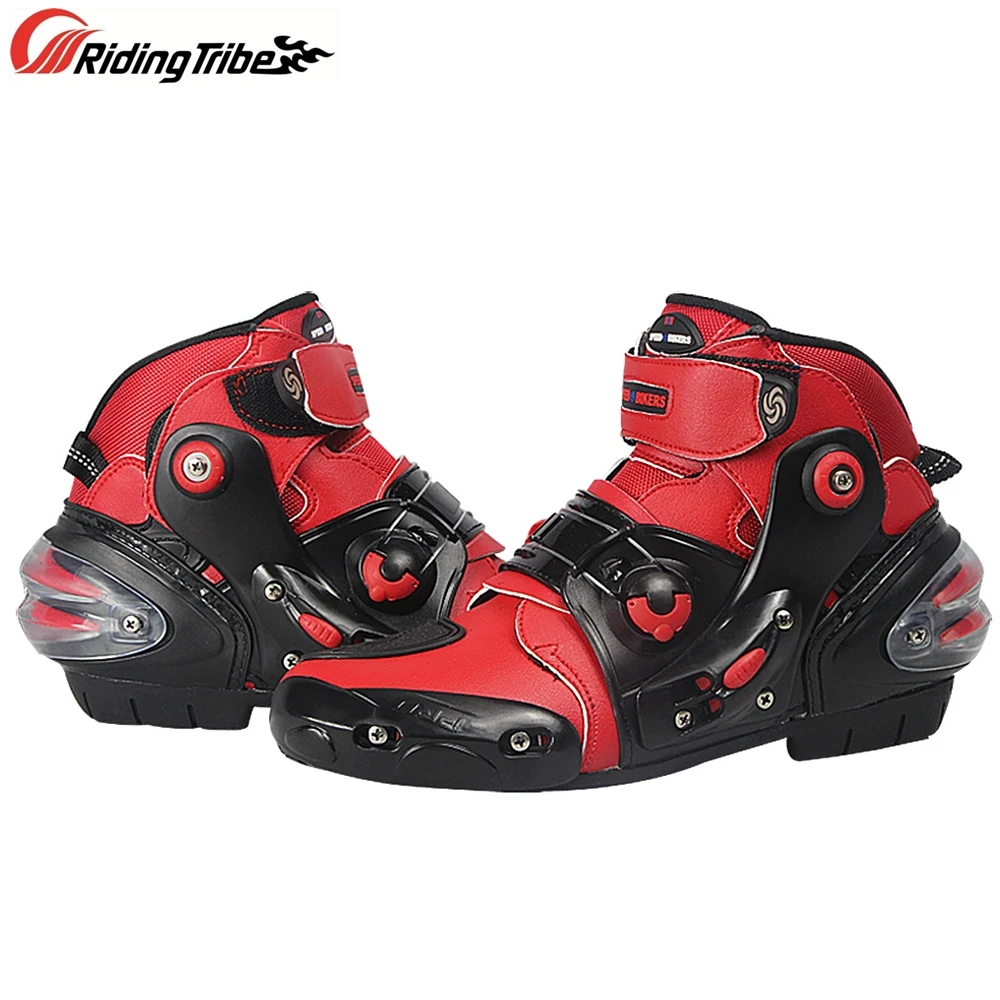 Ботинки для езды на мотоцикле мужчин и женщин Нескользящие мотоботинки по