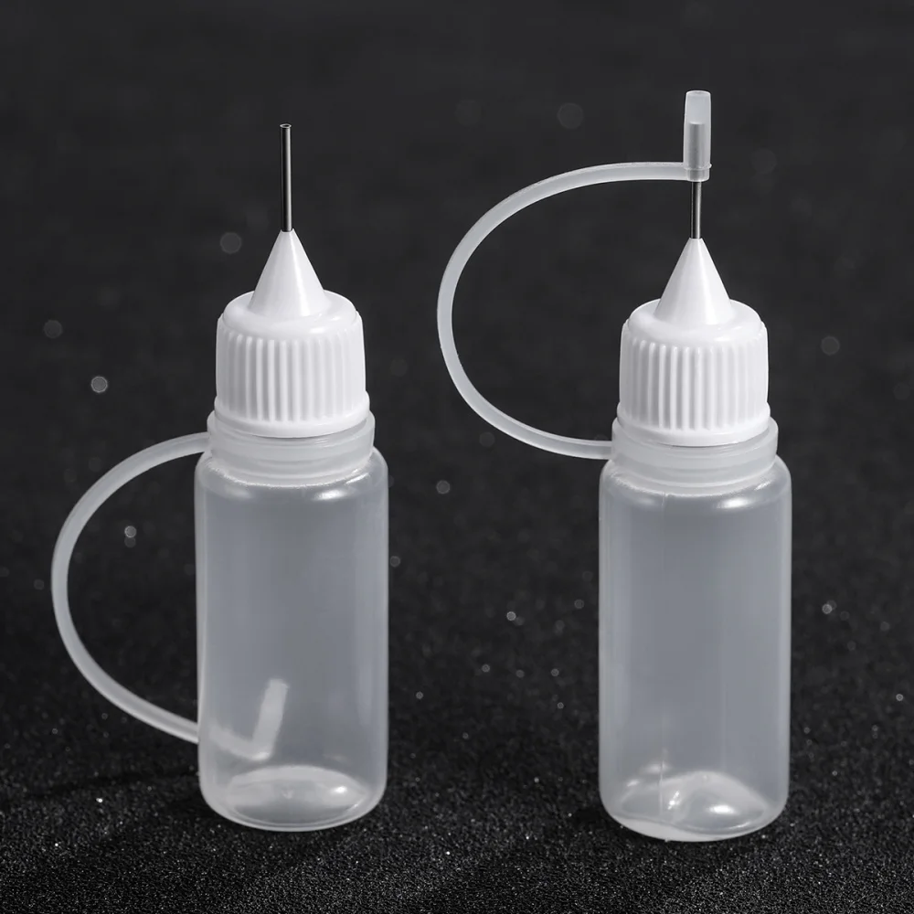 10Pcs 10ml Needle Tip Glue Bottles Applicator For Home Workplace