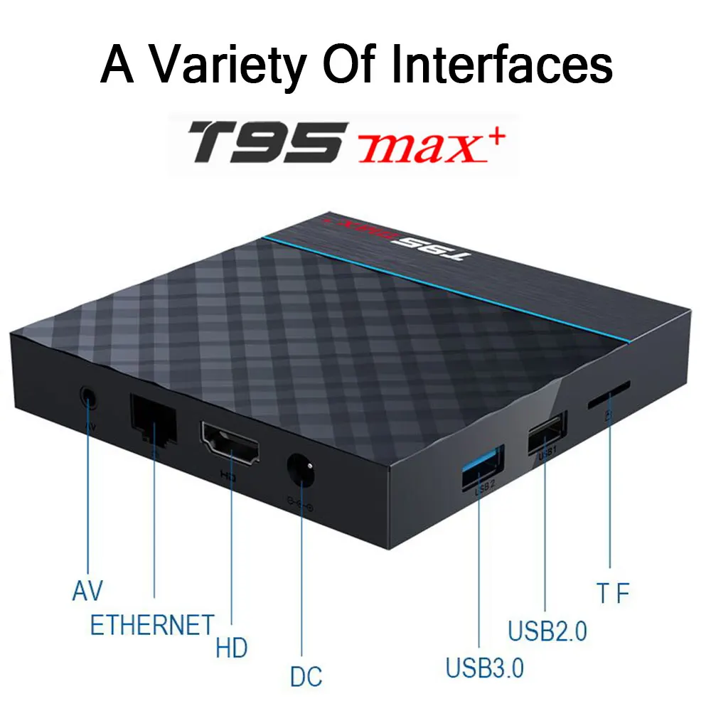 Amlogic S905X3 set top tv BOX Android 9,0 ТВ коробка T95 MAX+ Wi-Fi роутер для Media Player ТВ коробка голосовой помощник 4 Гб 64 Гб оперативной памяти, 32 Гб встроенной памяти