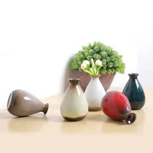 Классическая Ручная роспись миниатюрная винная бутылка для домашнего офиса Балконный декор мини Geramic настольная ваза цветы в горшках держатель для растений