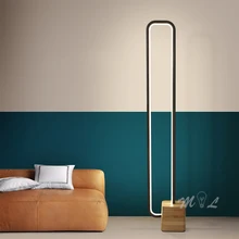 Современный напольный светильник в скандинавском стиле для гостиной, деревянный стоячий светильник 18 Вт, светодиодный светильник с дистанционным управлением, светильник с регулируемой яркостью, светильник для спальни, светильники