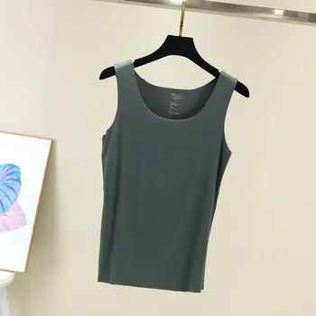 

2020 women Summer thin cotton thread non-marking basic camisole female bottoming shirt large size casual cutting