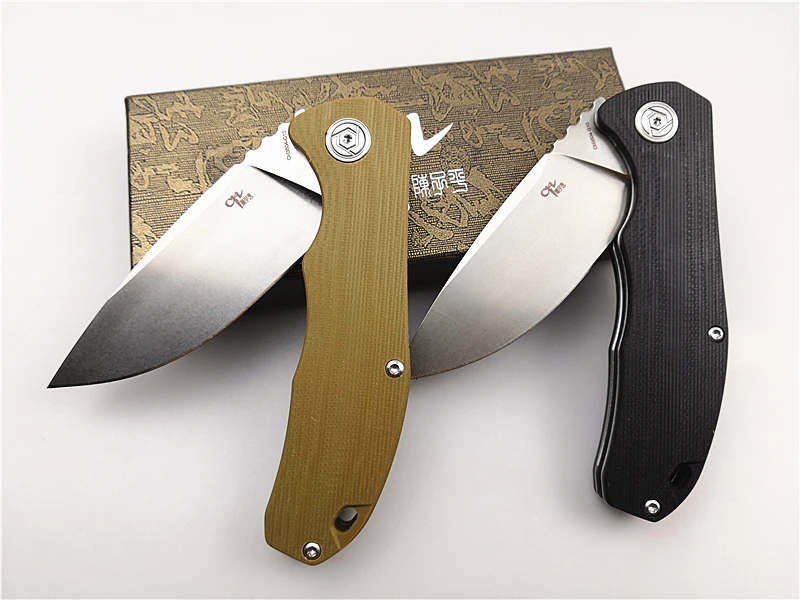 Складной карманный нож CH 3504 G10 Flipper практичный Тактический клинок С флиппером