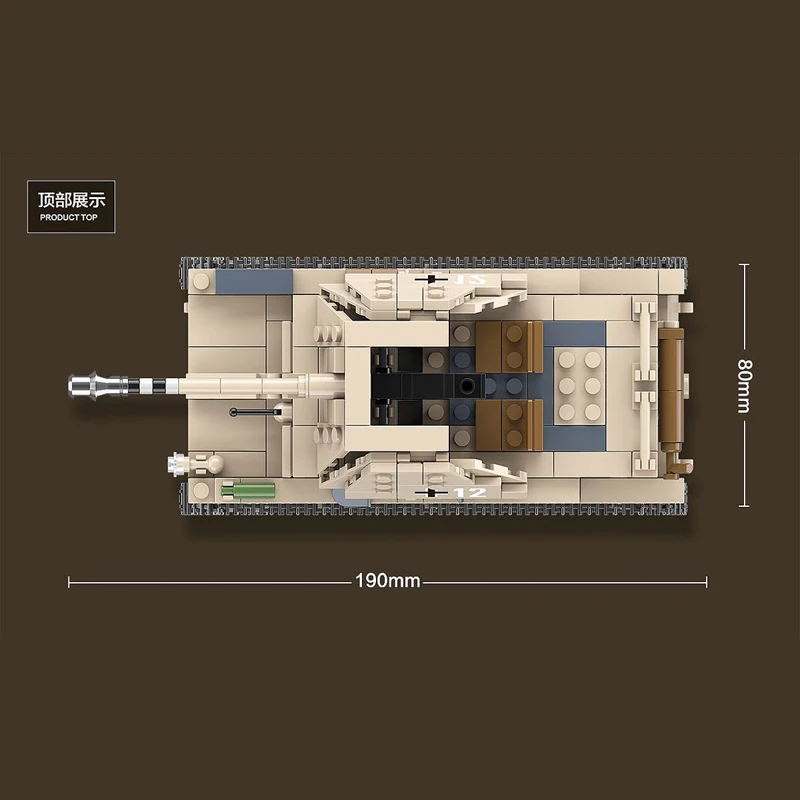 608 шт. WW2 военный немецкий танк ласка строительные блоки военный самоходный анти-танковый пистолет оружие кирпич детская игрушка для детей