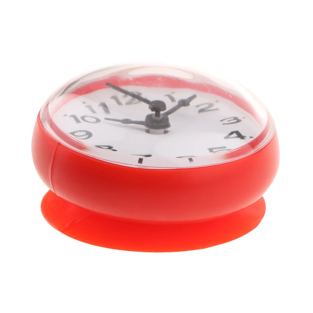 Water Resistant Shower Clock Suction Cup Bathroom Kitchen Clock Wall/Window Glass/Mirror Sucker