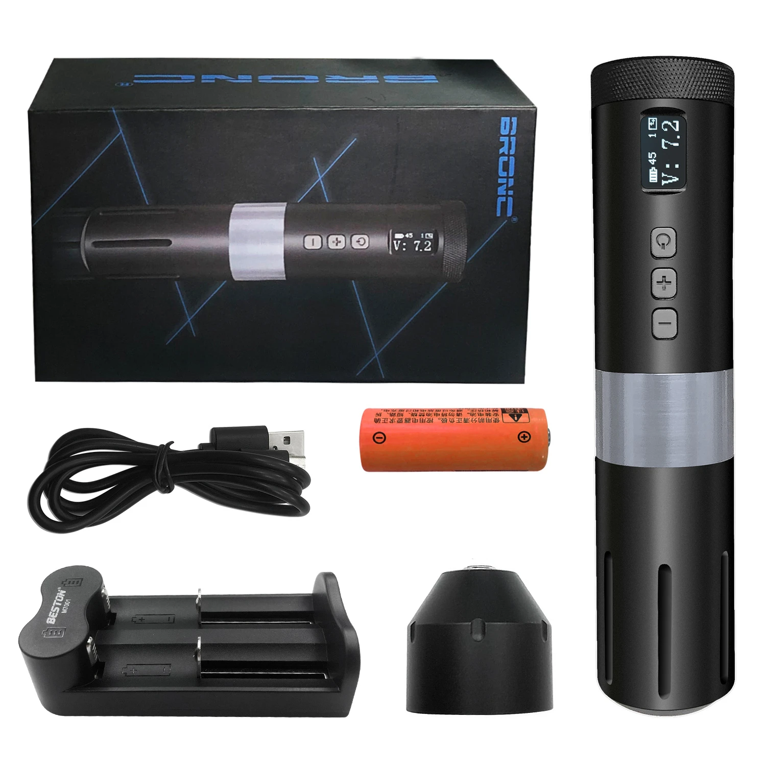 【未使用】タトゥーマシンBRONIC フルデジタル電源供給 美容機器 Amazon.co.jp: USB充電式タトゥーマシンバッテリー電圧調整