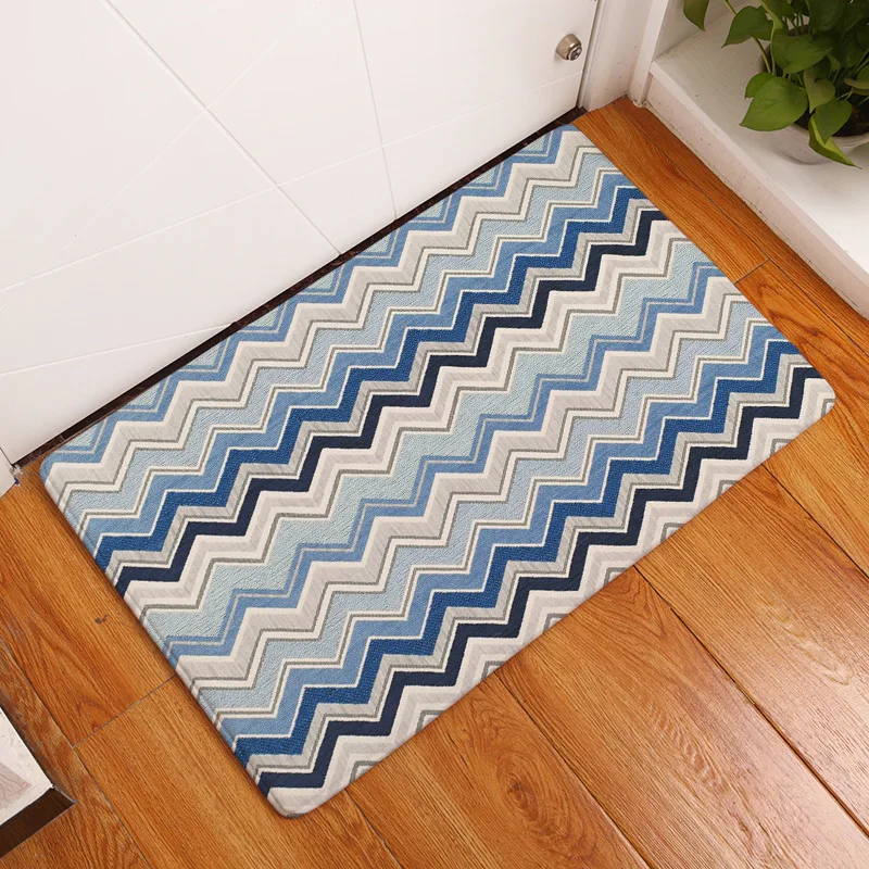 Pattern 12 Zeegle цветная полоса коврик для входа, коврик для ног, нескользящий коврик для ванной комнаты, Впитывающий Коврик для туалета, рядом с кухонным ковриком, 40x60 см, 50x80 см, коврики - Цвет: Pattern 12