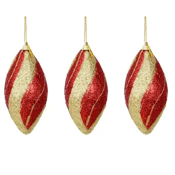 

3PCS Shiny Durable Delicate Creative Hanging Ball Tree Ball Xmas Ball for Hanging Decoration Ornament Christmas