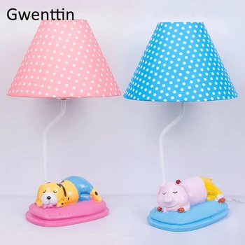 

Cartoon Dog Pig Table Lamp for Study Children's Bedroom Bedside Home Decor Standing Desk Led Light Fixtures Kid Gifts Luminarias