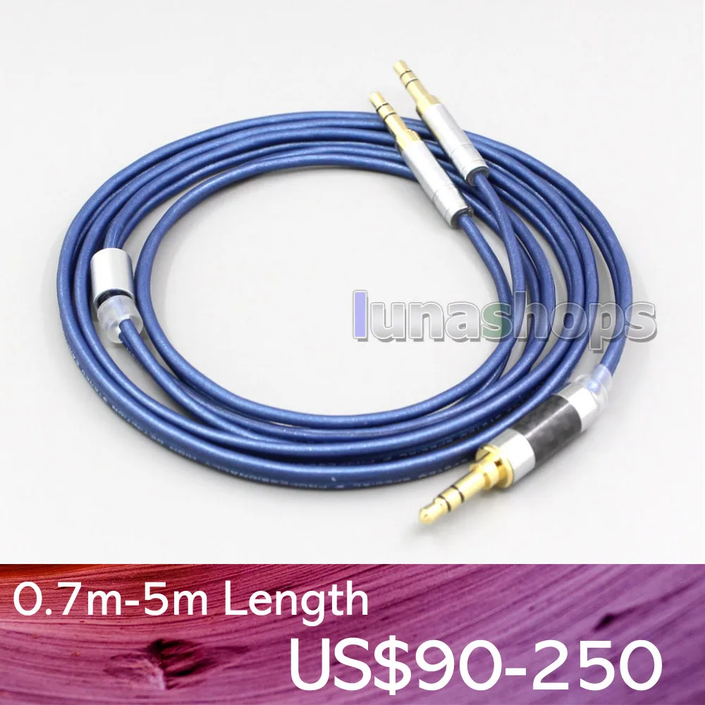 LN006801 6.5mm XLR 4.4mm High res 99% Pure Silver Earphone Cable For Hifiman Sundara Ananda HE1000se HE6se he400i he400se Arya |