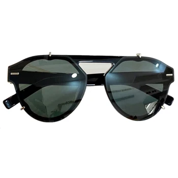 

Luxury Brand New Style Oval Sunglasses For Men And Women 2020 High Quality Acetate Fashion Mirror Sun Glasses With Box UV400